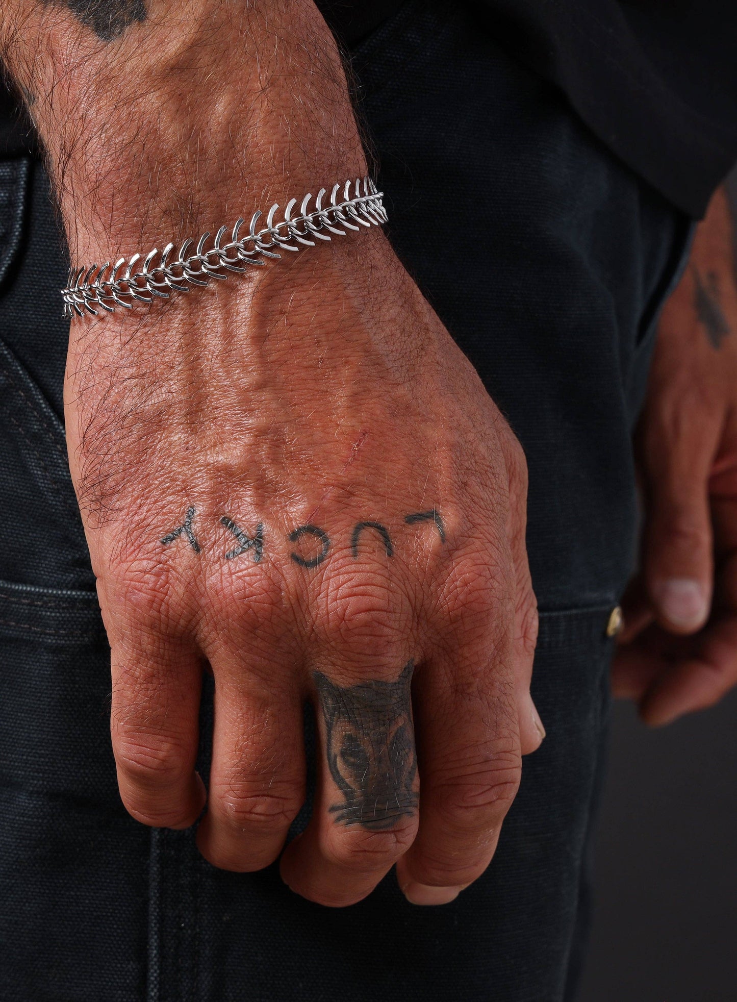 Waterproof Stainless Steel Spine Chain Bracelet