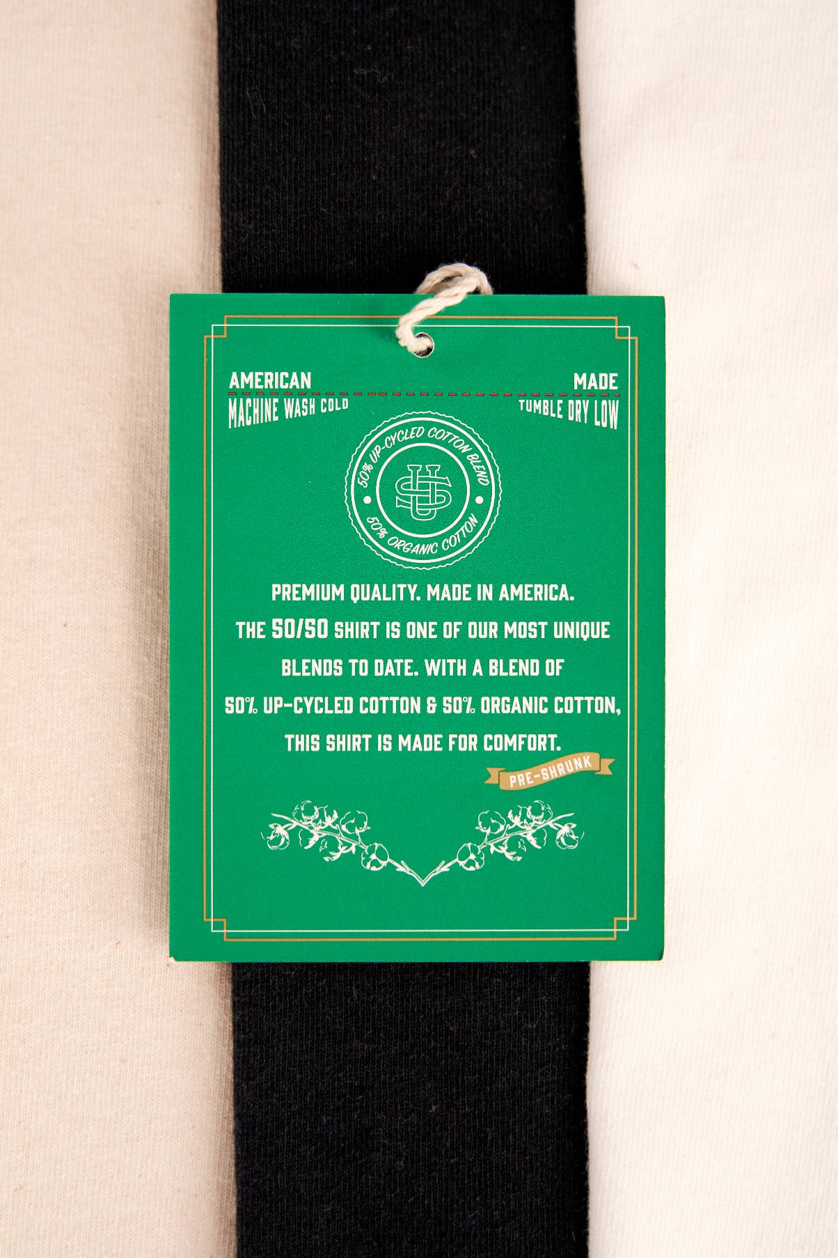 Upstate Stock - The 50/50 Upcycled Cotton Shirt - CLASSIC TEE - NATURAL