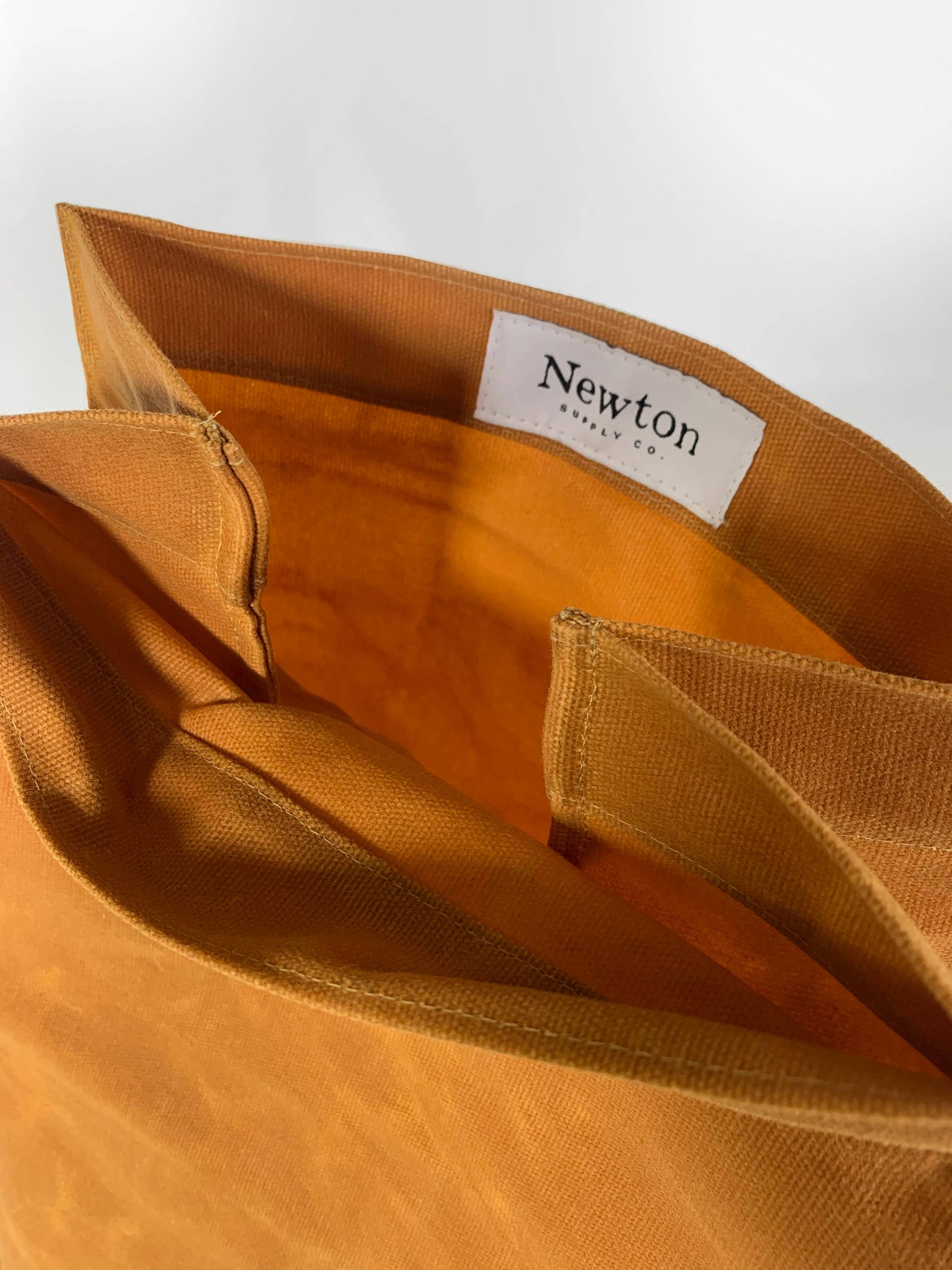 Waxed canvas lunch bag