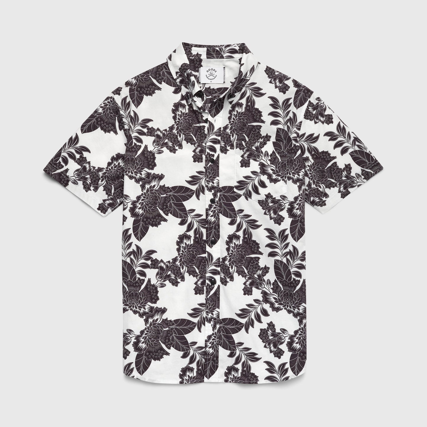 Mate s/s stretch poplin floral printed shirt