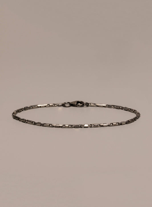 925 Oxidized Sterling Silver Chain Bracelet