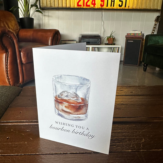 Bourbon Birthday Greeting Card