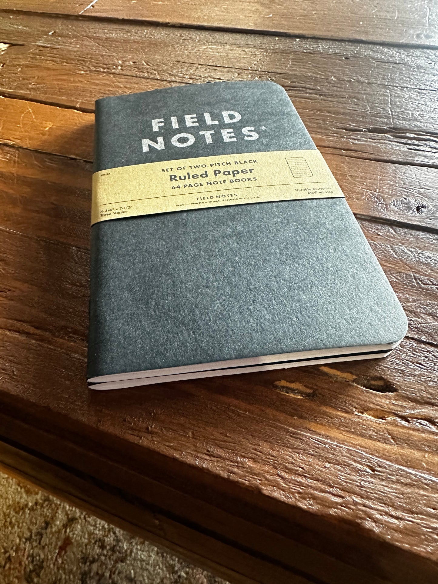 Field Notes - 4¾" x 7½" Field Notes Pitch Black 64-Page Note Books