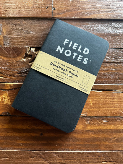 Field Notes - 4¾" x 7½" Field Notes Pitch Black 64-Page Note Books