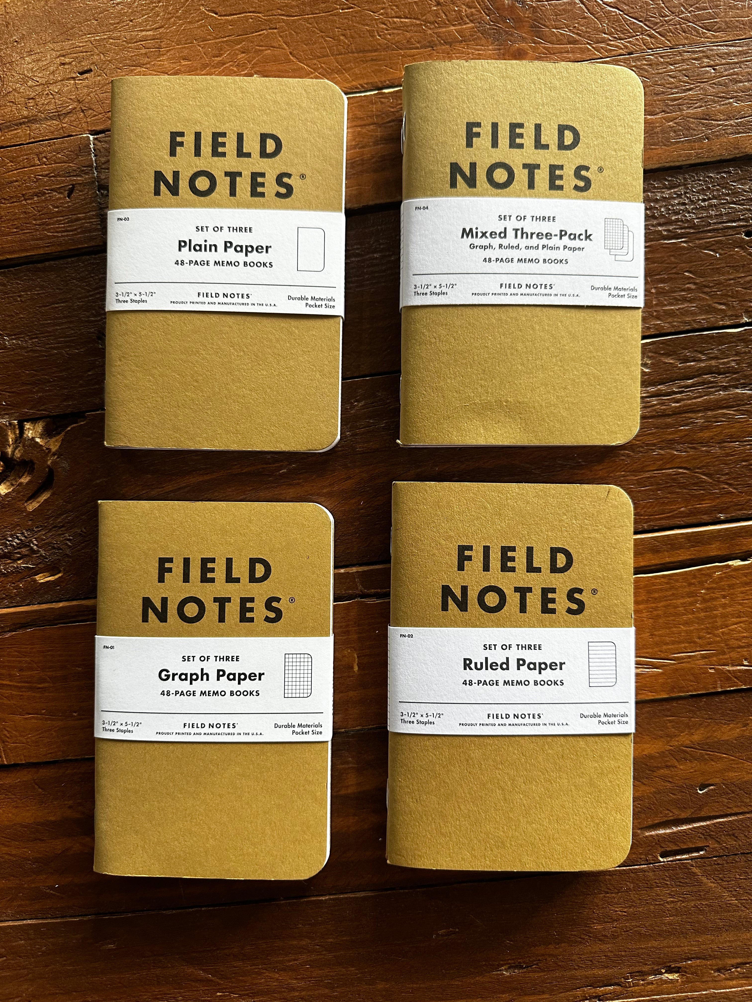 Field Notes Back Field Notes - Original Kraft 3-Pack – Marcus & Beatty