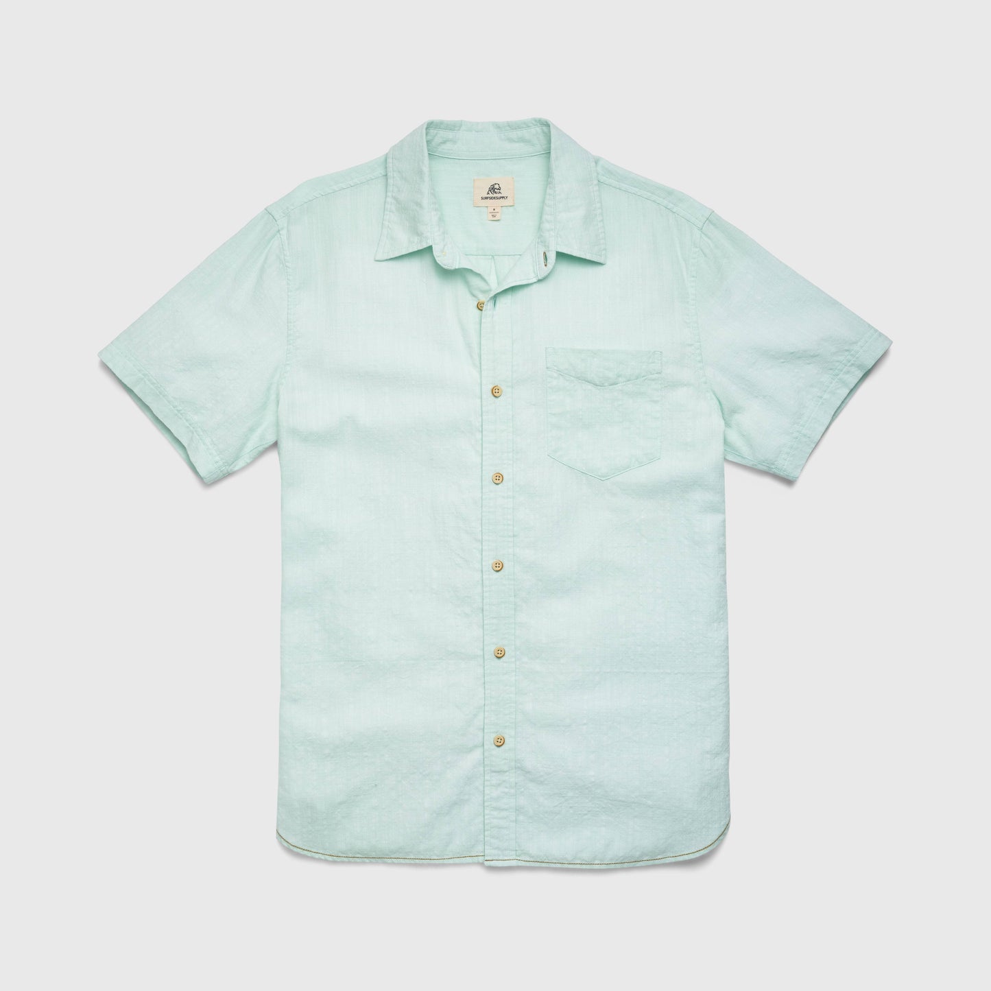 Joey s/s 2 tone cotton slub 1 pocket shirt