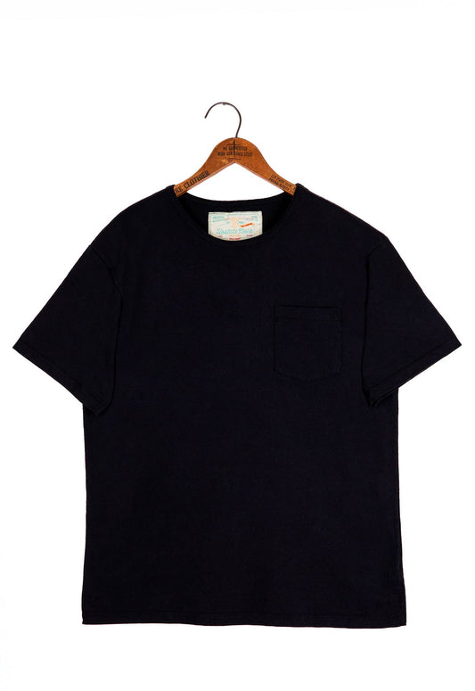 Upstate Stock - The 50/50 Upcycled Cotton Shirt - POCKET TEE - BLACK