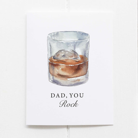 Dad You Rock, Fathers Day Bourbon Whiskey Greeting Card