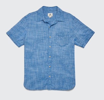 Joey s/s 2 tone cotton slub 1 pocket shirt